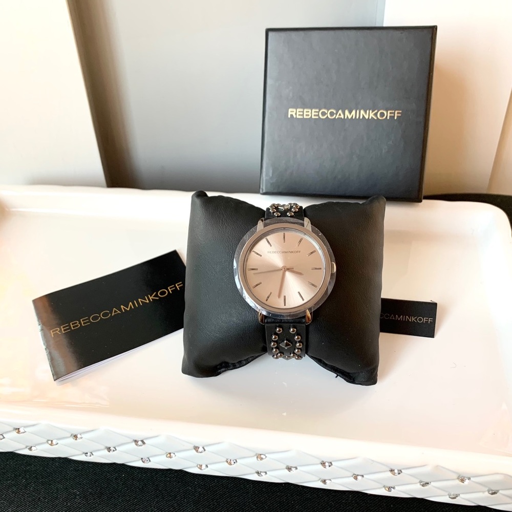 NWT Rebecca Minkoff jewel leather watch
